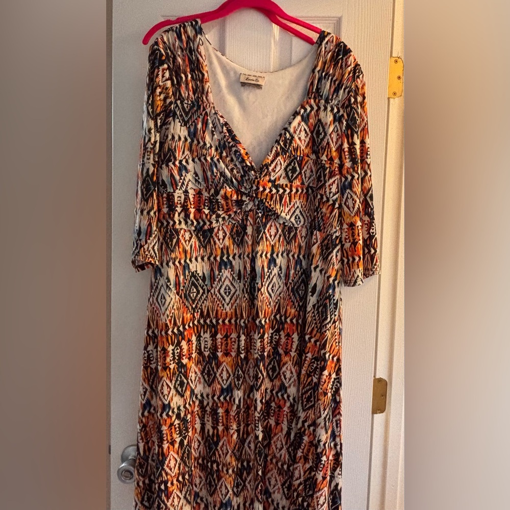 Lucie Lu Multicolored Geometric Dress 3X